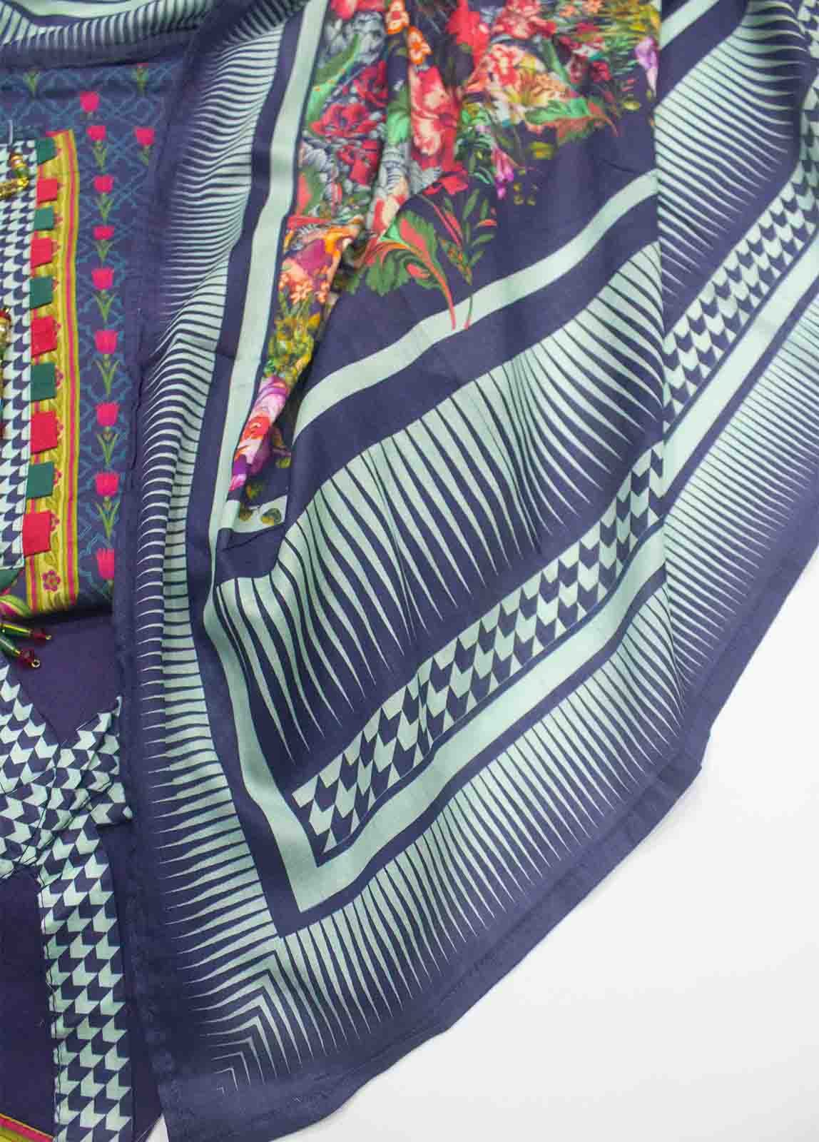 Bin Saeed Fabric - FLP-279- 3 Piece Printed Stitched Suit