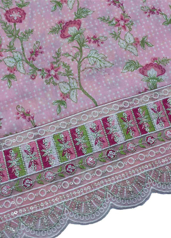 Bin Saeed Fabric - FR-0543- 3 Piece Embroidered Frock Style