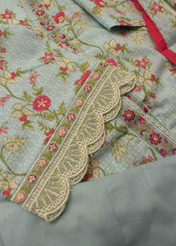 Bin Saeed Fabric - FR-0601- 3 Piece Embroidered Frock Style