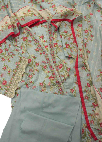 Bin Saeed Fabric - FR-0601- 3 Piece Embroidered Frock Style