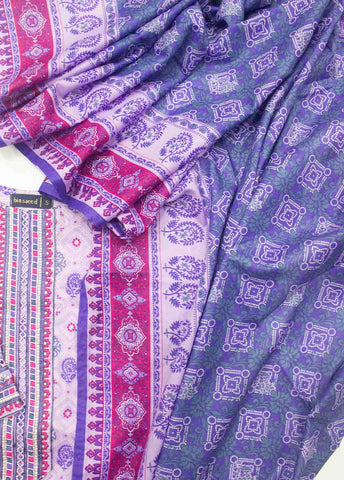 Bin Saeed Fabric - FR-0603- 3 Piece Embroidered Frock Style