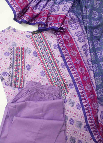 Bin Saeed Fabric - FR-0603- 3 Piece Embroidered Frock Style