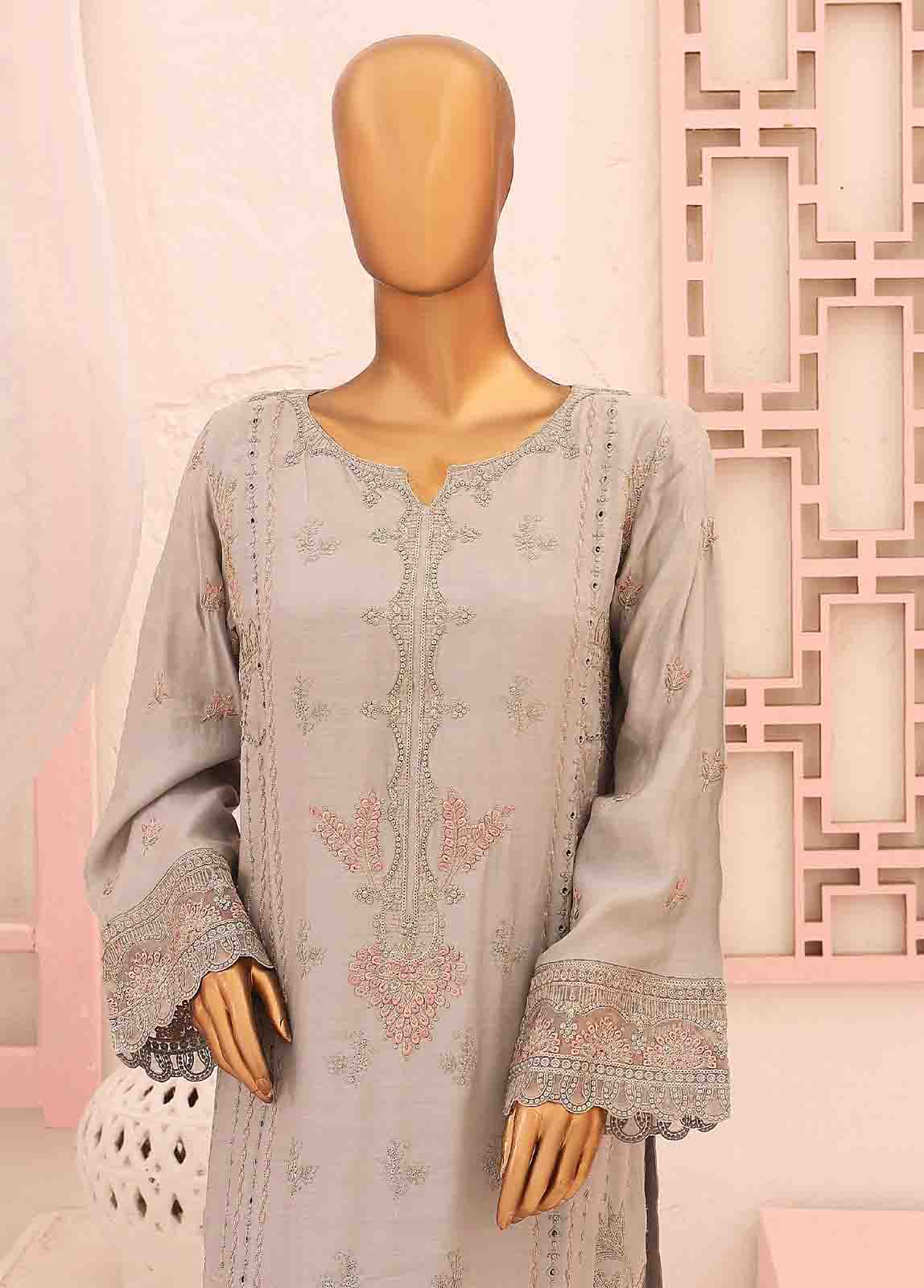 FSC-002- 3 Piece Embroidered Stitched Suit