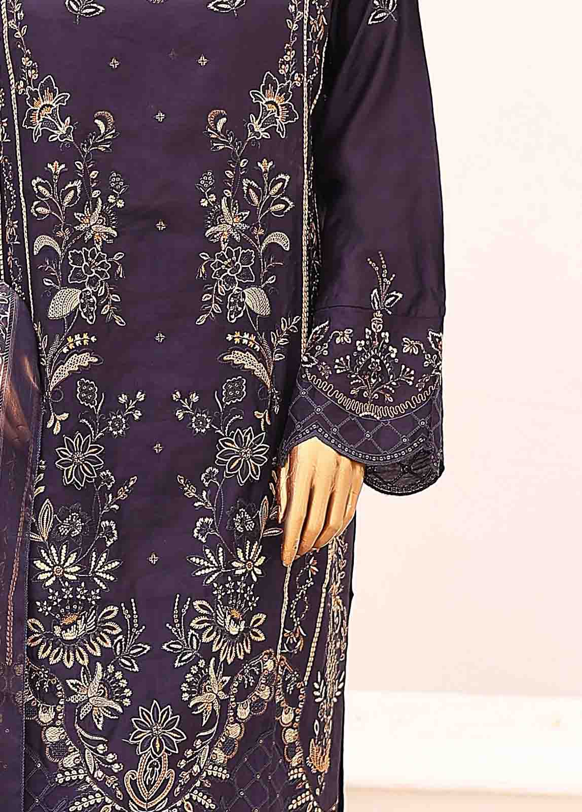 Bin Saeed Fabric - FSC-003- 3 Piece Embroidered Stitched Suit