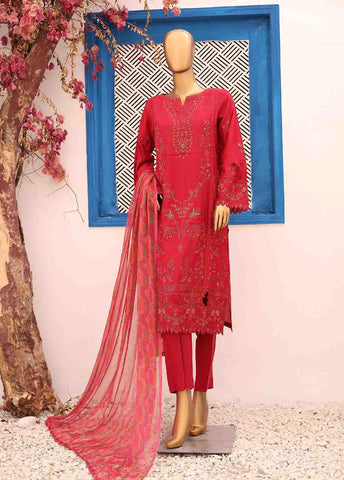 Bin Saeed Fabric - FSC-004- 3 Piece Embroidered Stitched Suit