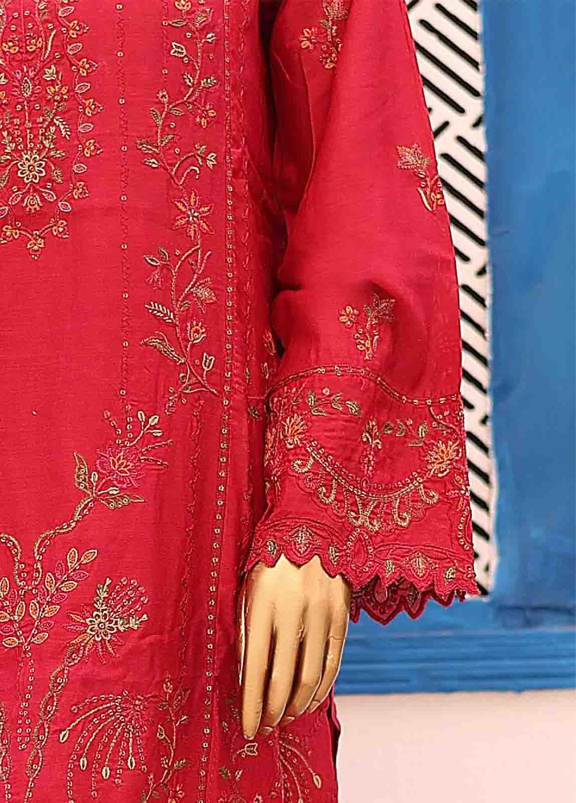 Bin Saeed Fabric - FSC-004- 3 Piece Embroidered Stitched Suit