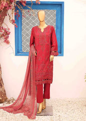 FSC-006- 3 Piece Embroidered Stitched Suit