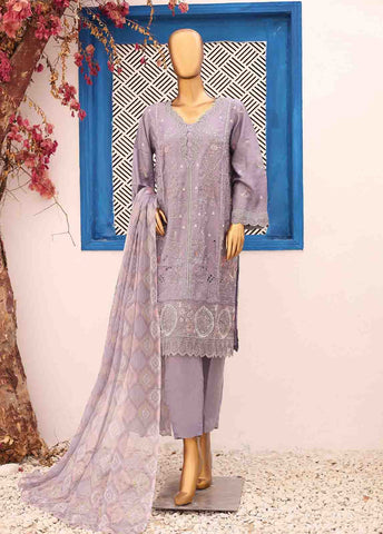 Bin Saeed Fabric - FSC-007- 3 Piece Embroidered Stitched Suit