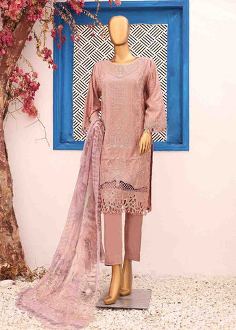 Bin Saeed Fabric - FSC-008- 3 Piece Embroidered Stitched Suit