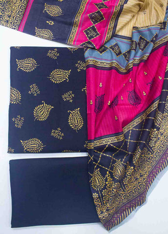 F&F-0011 B-3 Piece Lawn F&F Printed Unstitched Suit