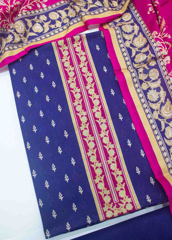 F&F-0015 A-3 Piece Lawn F&F Printed Unstitched Suit