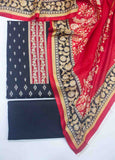 F&F-0015 B-3 Piece Lawn F&F Printed Unstitched Suit