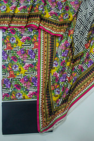 F&F-102- 3 Piece Printed Lawn Unstitched