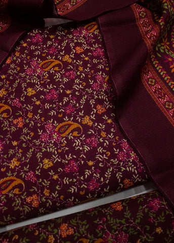 3 Piece Printed MultiColor Khaddar Unstitched Suit