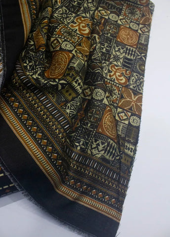 3 Piece Printed MultiColor Khaddar Unstitched Suit