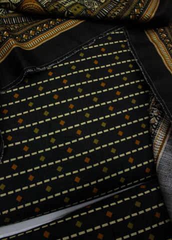 3 Piece Printed MultiColor Khaddar Unstitched Suit