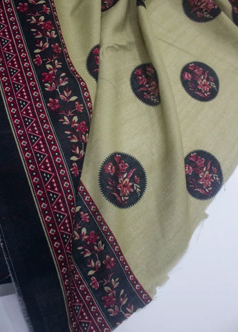 3 Piece Printed MultiColor Khaddar Unstitched Suit