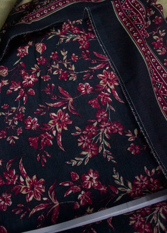 3 Piece Printed MultiColor Khaddar Unstitched Suit