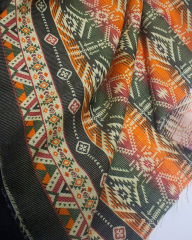 3 Piece Printed Black Color Khaddar Unstitched Suit