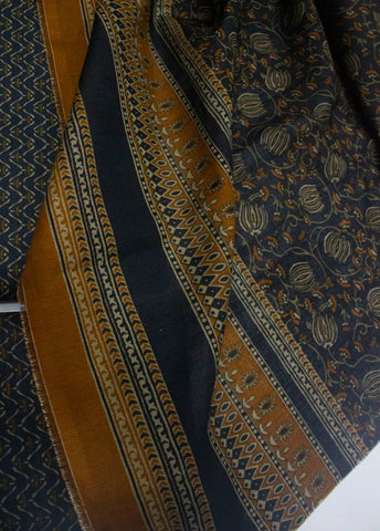 3 Piece Printed MultiColor Khaddar Unstitched Suit