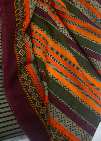 3 Piece Printed MultiColor Khaddar Unstitched Suit