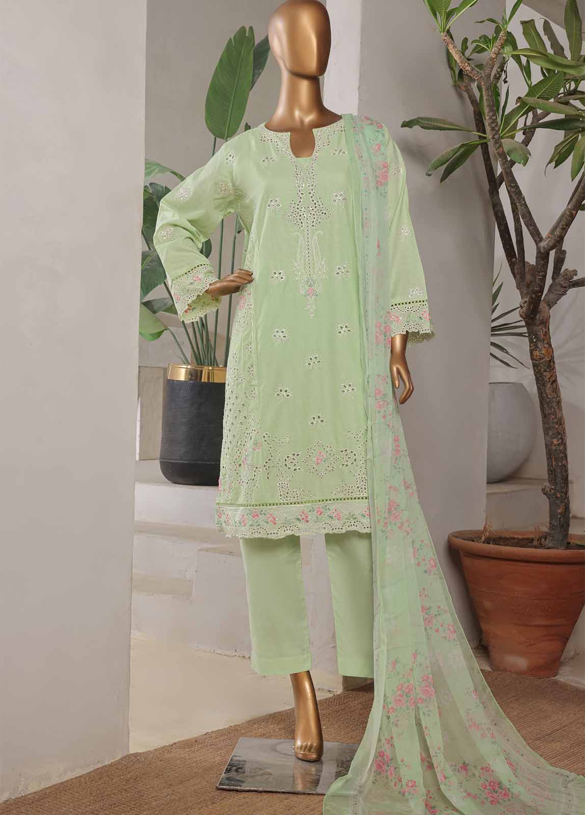 LF-002-EMB R68- 3 Piece Luxury Embroidered Stitched Suit