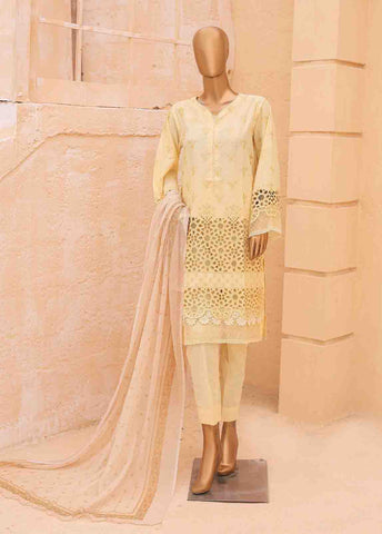 Bin Saeed Fabric - LF-0103 B-3 Piece Chikankari Stitched Suit