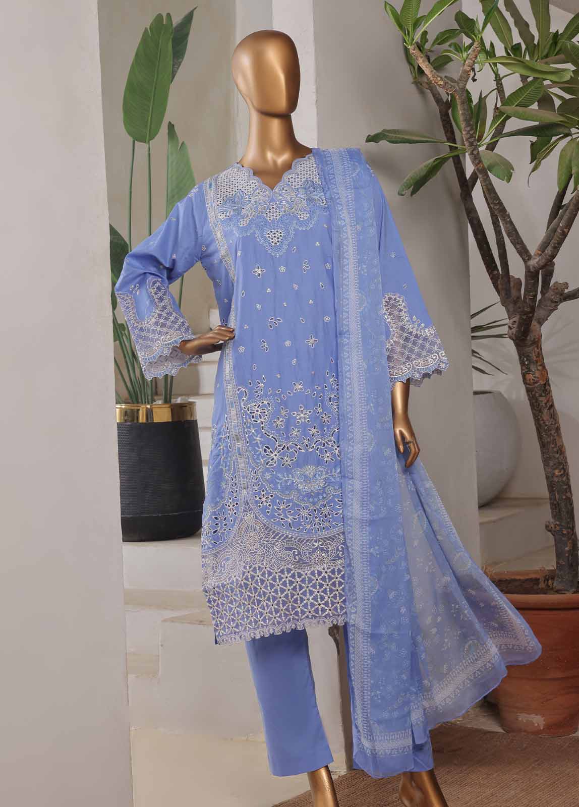 LF-0109-EMB R68- 3 Piece Luxury Embroidered Stitched Suit