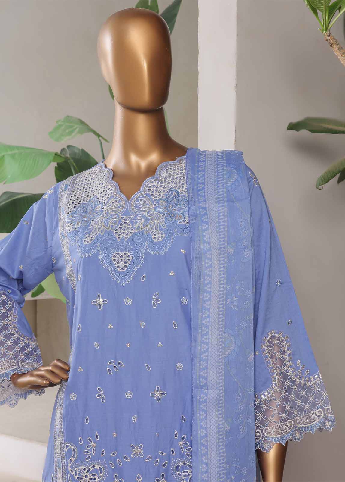 Bin Saeed Fabric - LF-0109-EMB R68- 3 Piece Luxury Embroidered Stitched Suit
