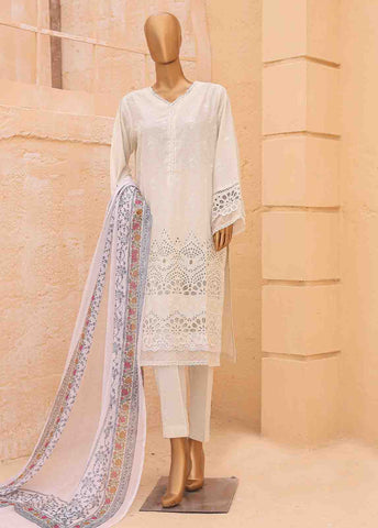 Bin Saeed Fabric - LF-011-3 Piece Chikankari Stitched Suit