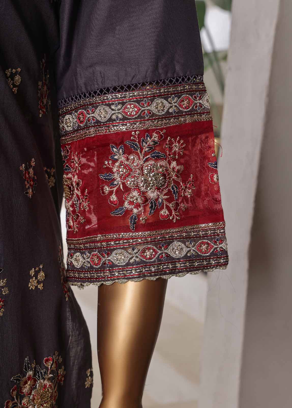 LF-0112-EMB R68- 3 Piece Luxury Embroidered Stitched Suit