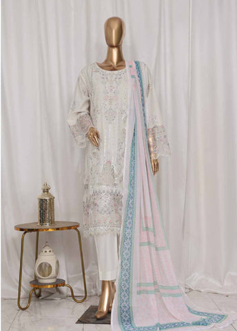 Bin Saeed Fabric - LF-011B- 3 Piece Luxury Embroidered Stitched Suit