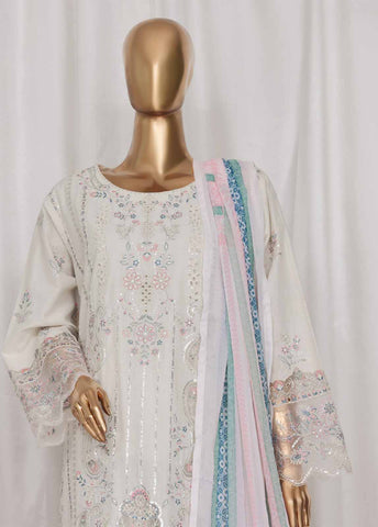 Bin Saeed Fabric - LF-011B- 3 Piece Luxury Embroidered Stitched Suit