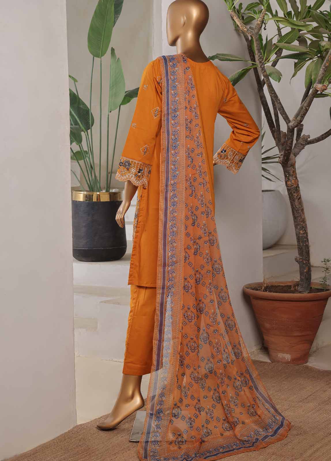 LF-0129-EMB R68- 3 Piece Luxury Embroidered Stitched Suit