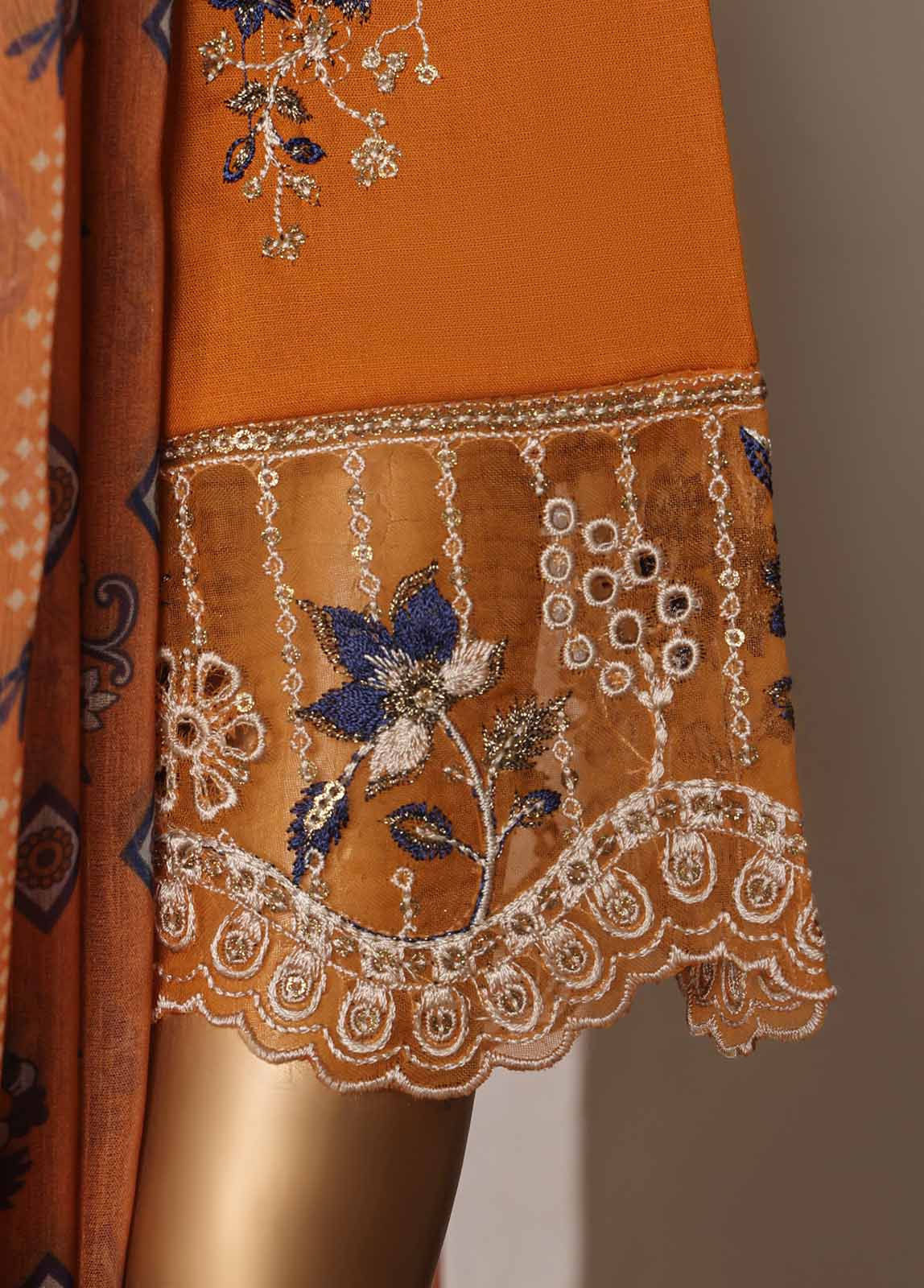 LF-0129-EMB R68- 3 Piece Luxury Embroidered Stitched Suit