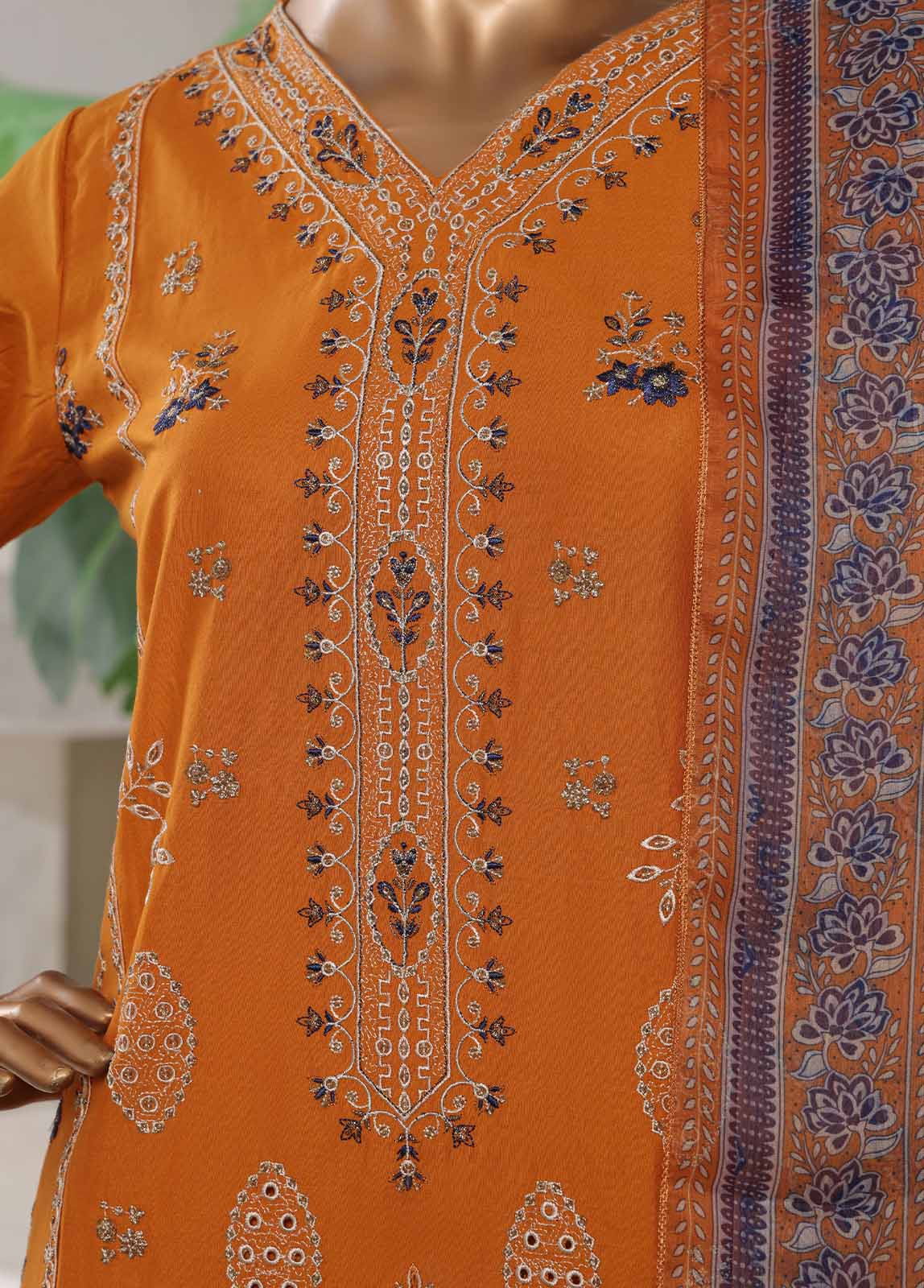 LF-0129-EMB R68- 3 Piece Luxury Embroidered Stitched Suit