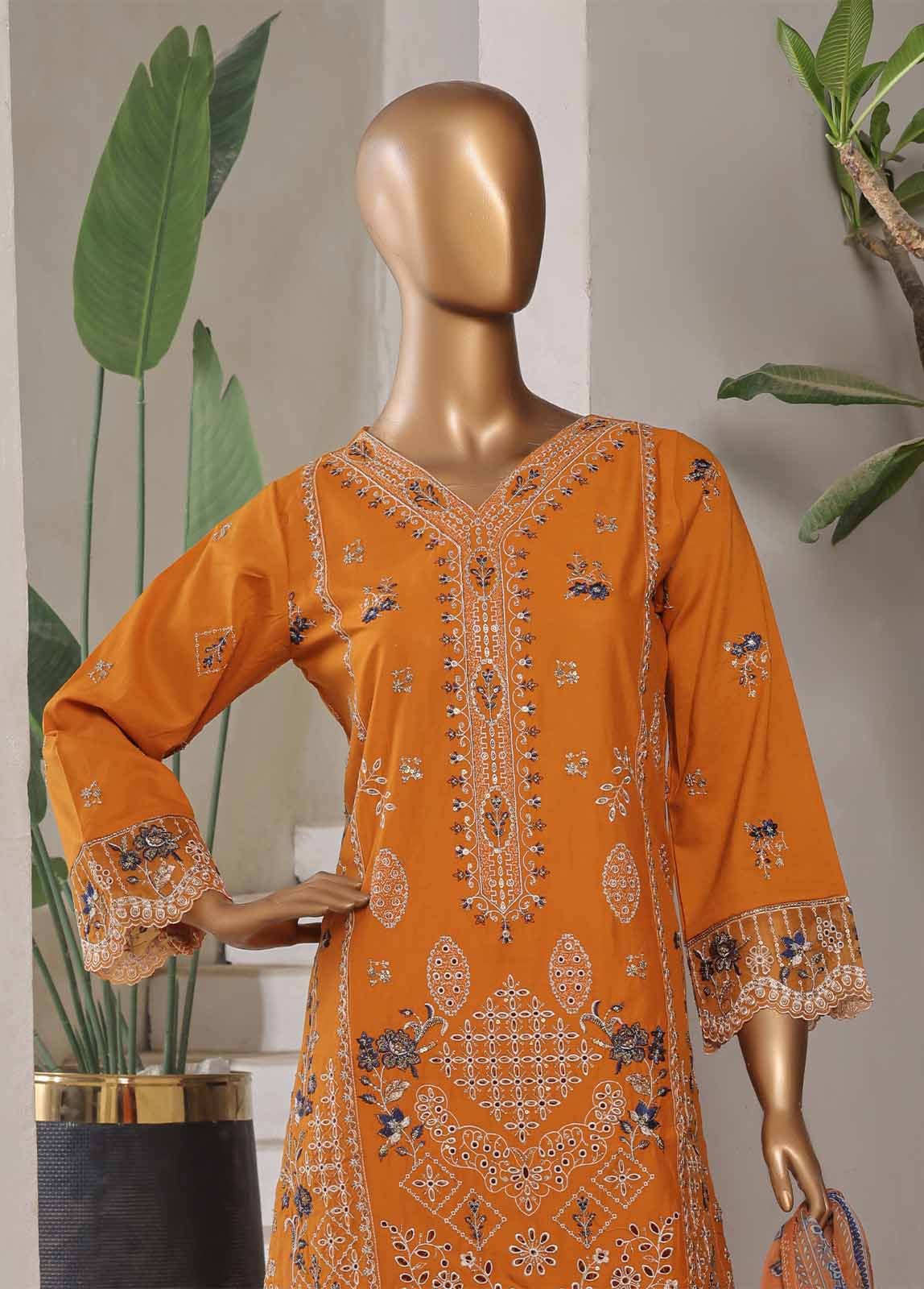 Bin Saeed Fabric - LF-0129-EMB R68- 3 Piece Luxury Embroidered Stitched Suit