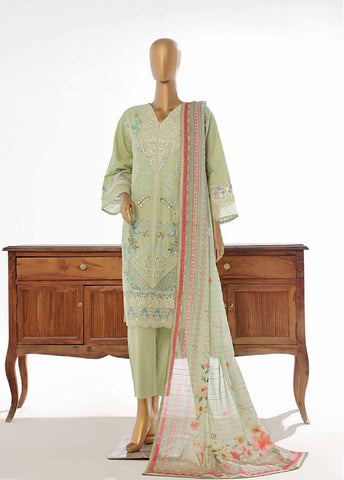 LF-EMB-0133C- 3 Piece Embroidered Stitched Suit