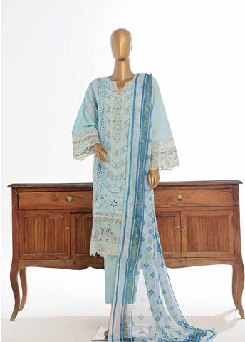 LF-EMB-0142C- 3 Piece Embroidered Stitched Suit