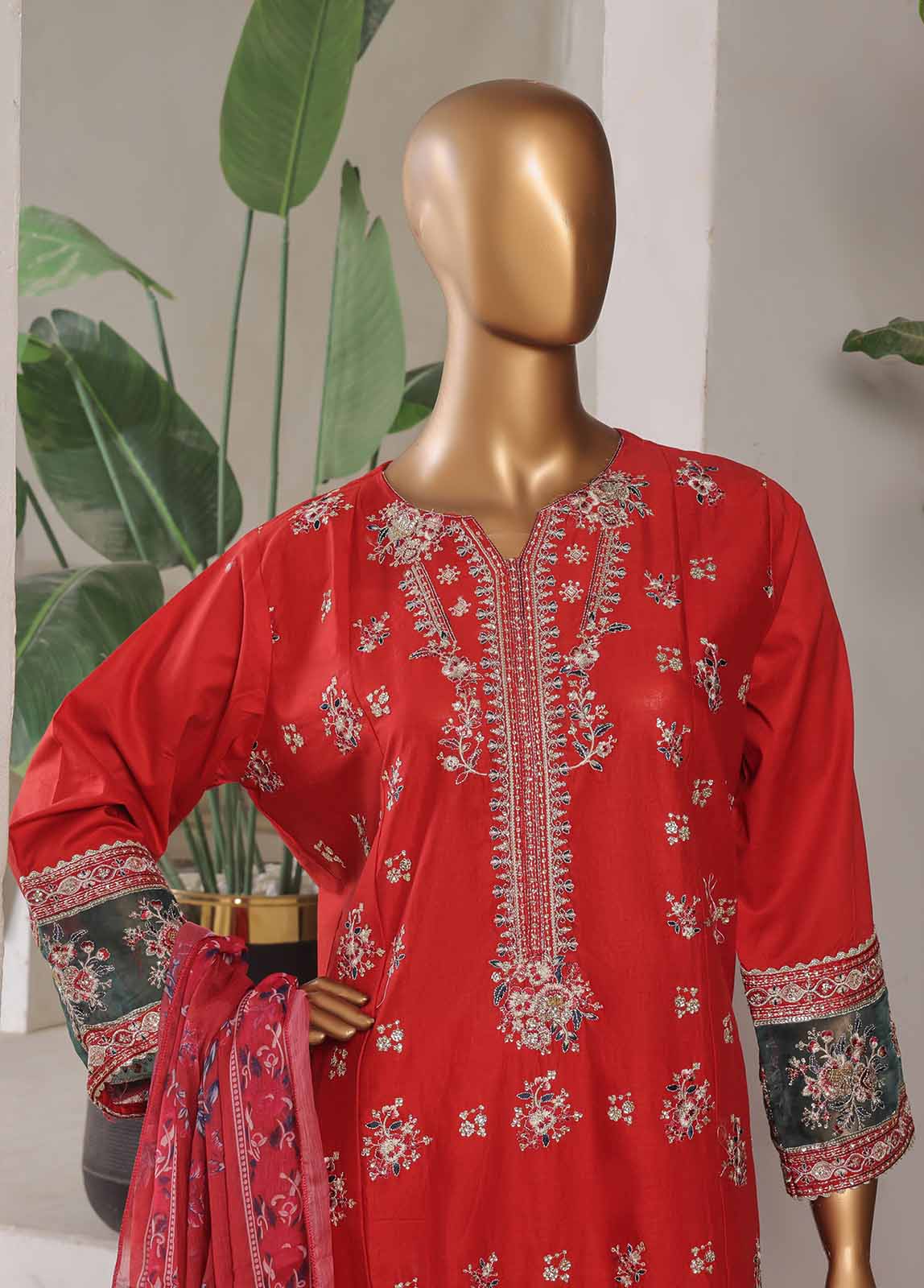 Bin Saeed Fabric - LF-015-EMB R68- 3 Piece Luxury Embroidered Stitched Suit
