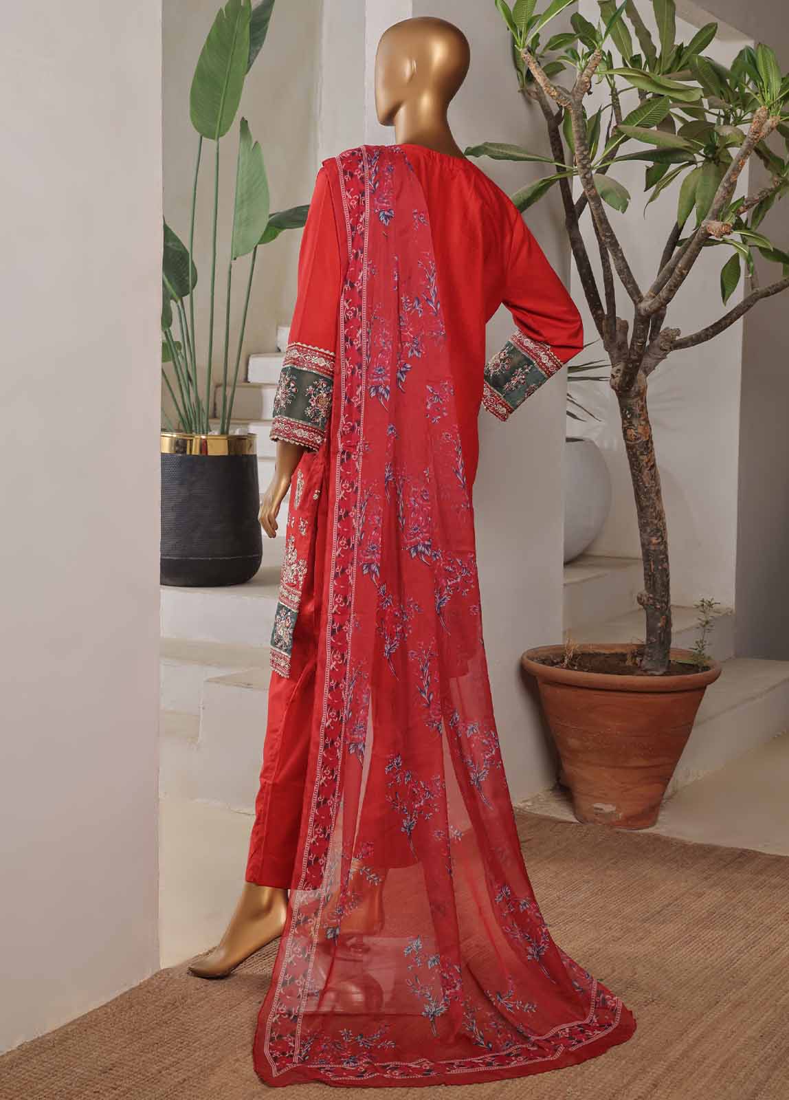 Bin Saeed Fabric - LF-015-EMB R68- 3 Piece Luxury Embroidered Stitched Suit