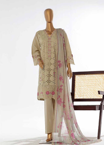 LF-EMB-027B- 3 Piece Embroidered Stitched Suit