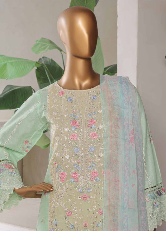 LF-034-EMB R68- 3 Piece Luxury Embroidered Stitched Suit