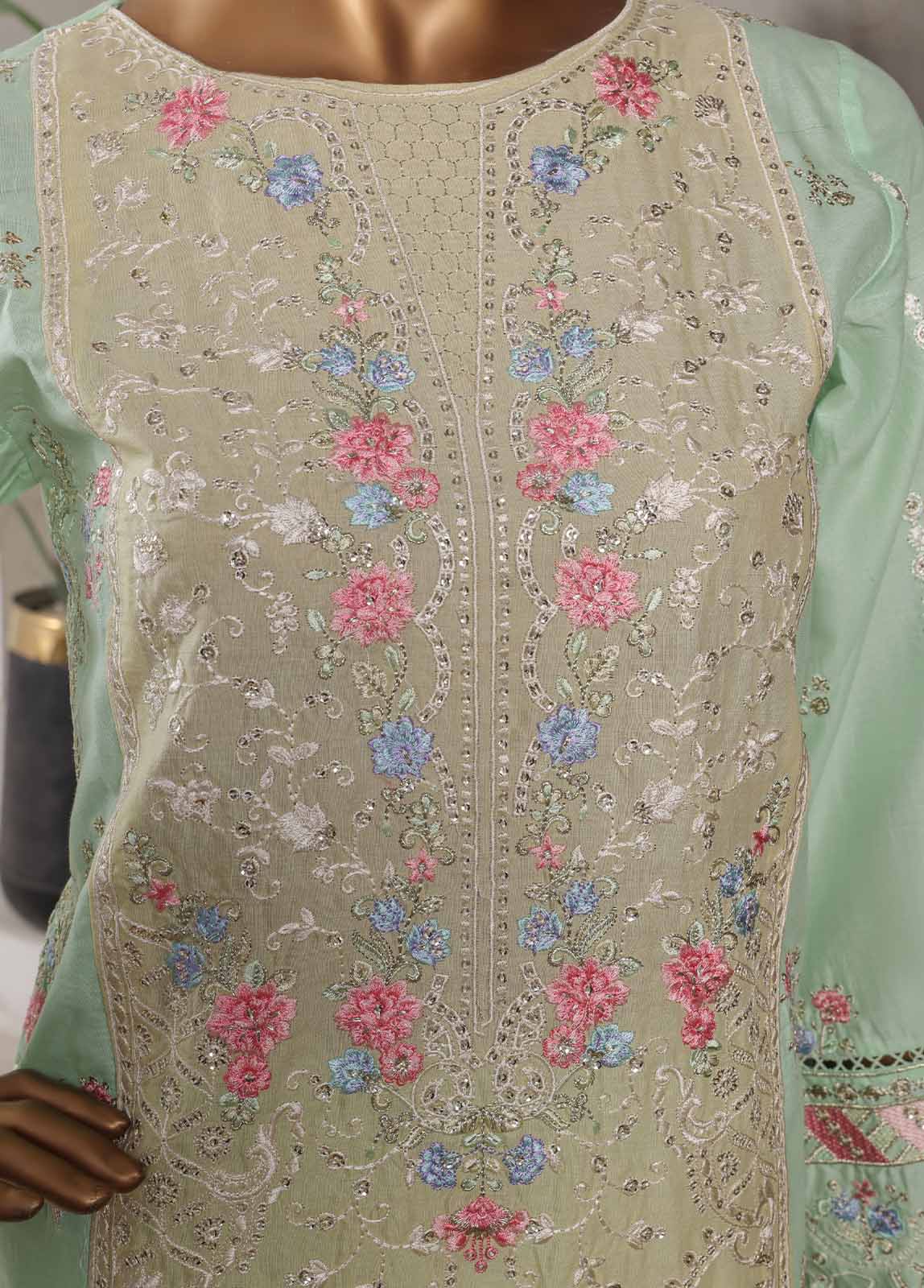 Bin Saeed Fabric - LF-034-EMB R68- 3 Piece Luxury Embroidered Stitched Suit