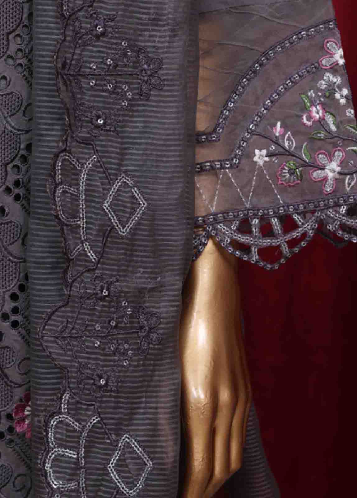 Bin Saeed Fabric - LF-037- 3 Piece Luxury Embroidered Stitched Suit