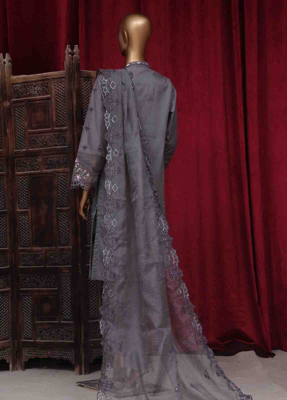 Bin Saeed Fabric - LF-037- 3 Piece Luxury Embroidered Stitched Suit