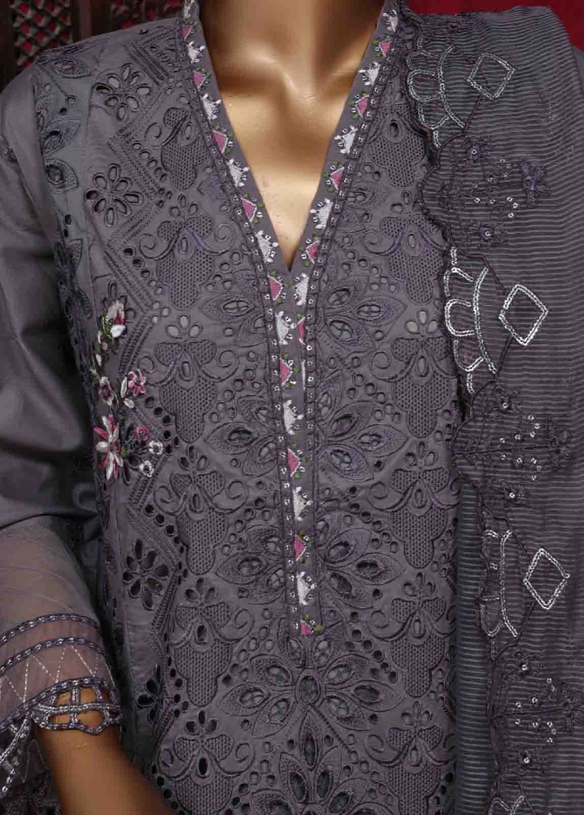 Bin Saeed Fabric - LF-037- 3 Piece Luxury Embroidered Stitched Suit