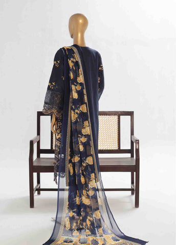LF-046 F- 3 Piece Luxury Embroidered Stitched Suit