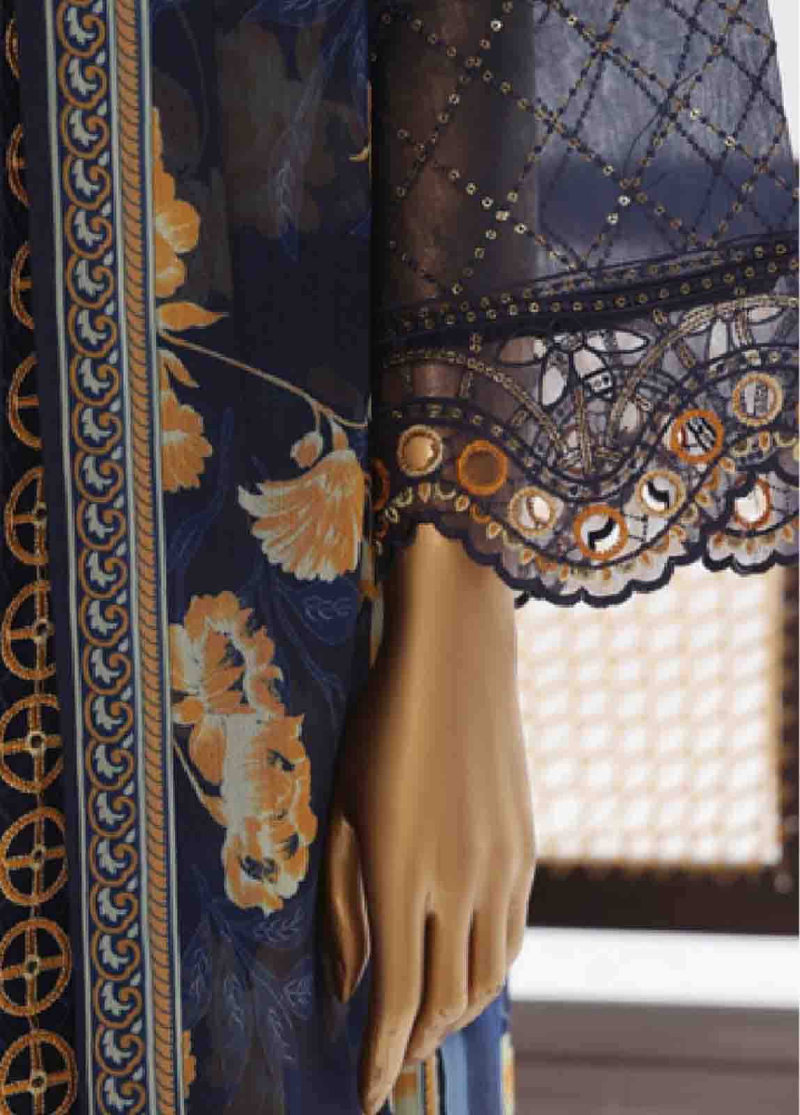 Bin Saeed Fabric - LF-046 F- 3 Piece Luxury Embroidered Stitched Suit