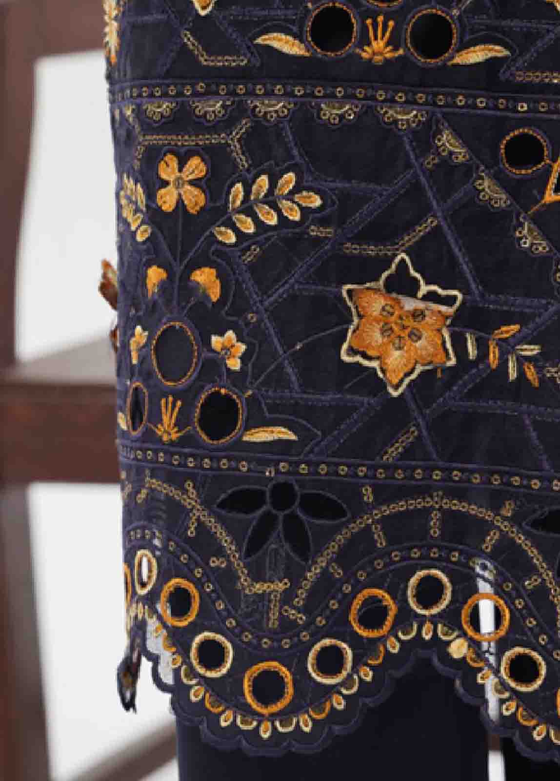 Bin Saeed Fabric - LF-046 F- 3 Piece Luxury Embroidered Stitched Suit